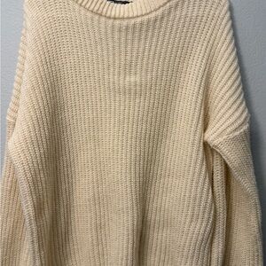 Elegant Cream Knit Sweater